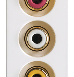 VIW14335 Presa con 3 connettori RCA bianco