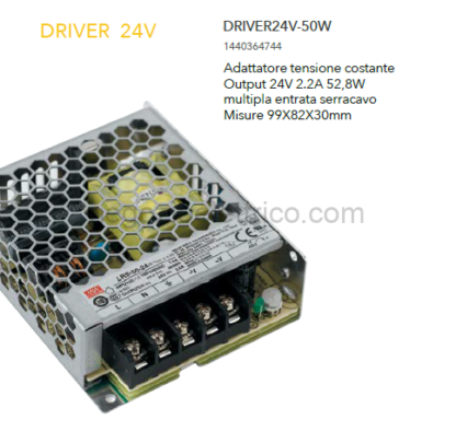 ALIMENTATORE driver 24v 50w mean well