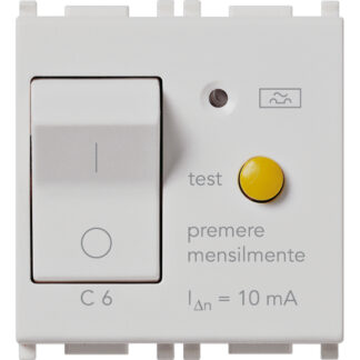 VIW14411.06.SL Interruttore MTDiff. 1P+N C6 10mA Silver