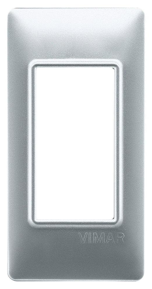 VIW14666.20 Placca 1M pannelli argento opaco