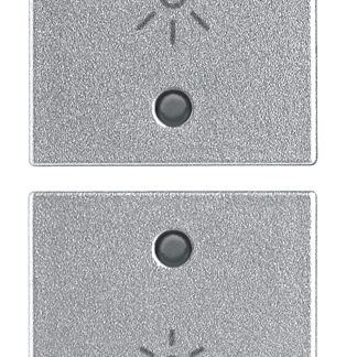 VIW14751.3.SL Due mezzi tasti 1M regolazione Silver