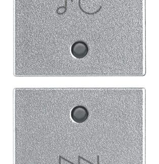 VIW14751.5.SL Due mezzi tasti 1M sorg./traccia Silver