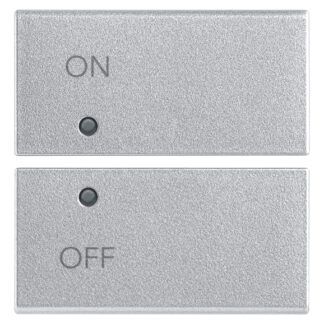 VIW14752.1.SL Due mezzi tasti 2M simboli ON/OFF Silver
