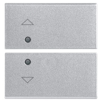 VIW14752.2.SL Due mezzi tasti 2M simboli frecce Silver