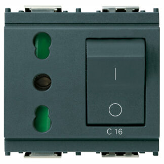 VIW16273 Presa 2P+T 16A P17/11 intb+MT C16 grigio