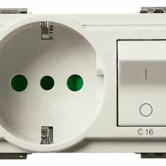 VIW16276.B Presa 2P+T 16A P30 intb+MT C16 bianco