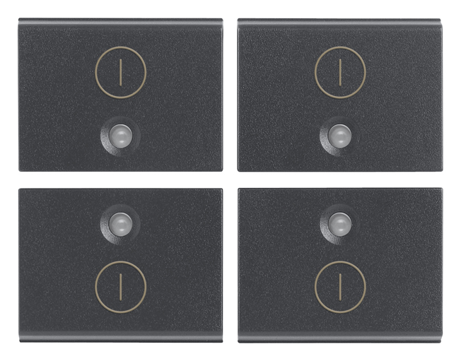 VIW16841.2 Quattro mezzi tasti 1M simb. I O grigio