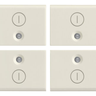 VIW16841.2.B Quattro mezzi tasti 1M simb. I O bianco