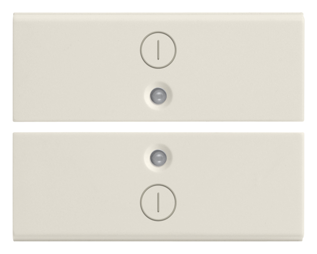 VIW16842.2.B Due mezzi tasti 2M simbolo I O bianco