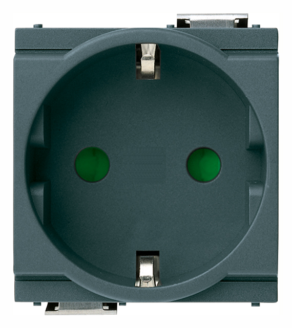 VIW17038 Presa SICURY 2P+T 16A tedesco grigio