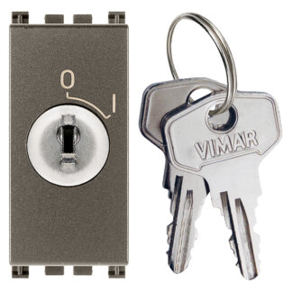 VIW19083.CU.M Interr. 2P 16AX +chiave unif. Metal