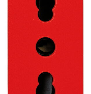 VIW19203.R Presa 2P+T 16A P17/11 rosso