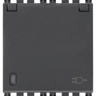 VIW19208.C Presa SICURY 2P+T 16A DE + coper. grigio