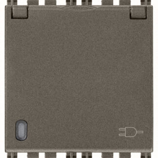 VIW19208.C.M Presa SICURY 2P+T 16A DE + coper. Metal