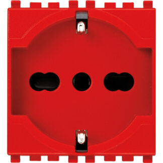 VIW19210.R Presa 2P+T 16A universale rosso