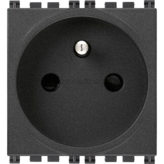 VIW19212.AB Presa SICURY 2P+T 16A FR antibat. grigio