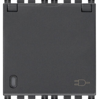 VIW19212.C Presa SICURY 2P+T 16A FR + coper. grigio