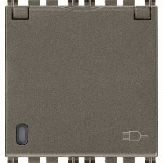 VIW19212.C.M Presa SICURY 2P+T 16A FR + coper. Metal