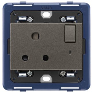 VIW19215.M Presa 2P+T 5A inglese interr. Metal