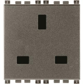 VIW19219.M Presa 2P+T 13A inglese Metal
