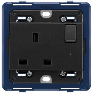 VIW19221 Presa 2P+T 13A inglese interr. grigio