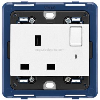 VIW19221.B Presa 2P+T 13A inglese interr. bianco