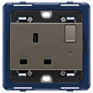 VIW19221.L.M Presa 2P+T 13A inglese inter+spia Metal