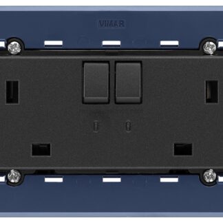 VIW19222 2 prese 2P+T 13A inglese interr. grigio