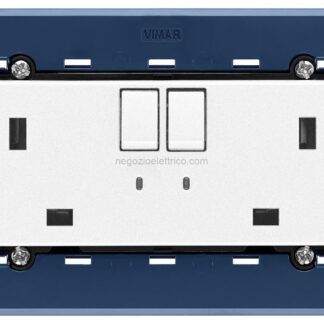 VIW19222.B 2 prese 2P+T 13A inglese interr. bianco