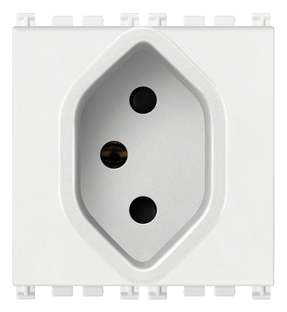 VIW19226.B Presa SICURY 2P+T 10A svizzero 13 bianco