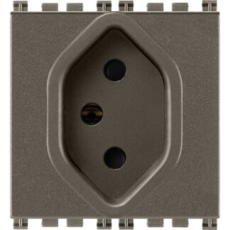 VIW19226.M Presa SICURY 2P+T 10A svizzero 13 Metal