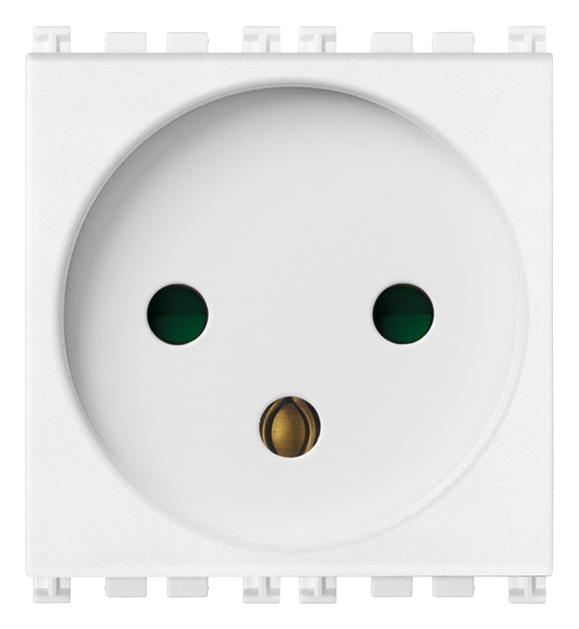VIW19240.B Presa SICURY 2P+T 16A israeliano bianco