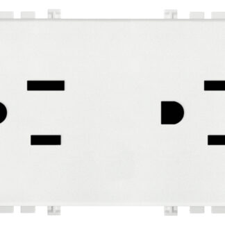 VIW19243.B 2 prese SICURY 2P+T 15A USA+SASO bianco