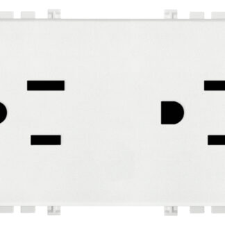 VIW19246.B Due prese 2P+T 15A USA+SASO bianco