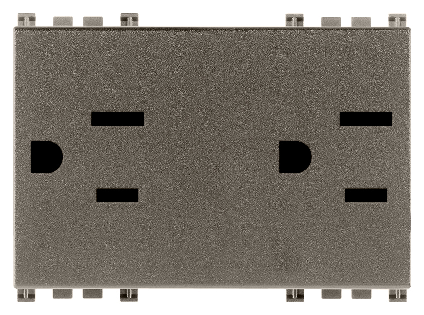 VIW19246.M Due prese 2P+T 15A USA+SASO Metal