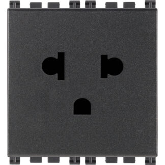 VIW19248 Presa SICURY 2P+T 16A USA+EU grigio