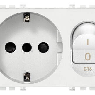 VIW19276.B Presa 2P+T 16A P30 intb+MT C16 bianco