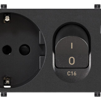 VIW19286 Presa 2P+T 16A P30 intb+MTDiffC16 grigio