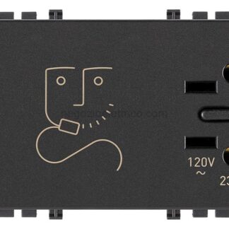 VIW19290.AB Presa rasoio 230V antibatterico grigio
