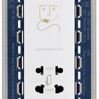 VIW19291.B Presa per rasoio verticale 230V bianco