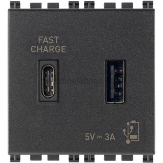 VIW19295.AC.AB Alimentatore USB A+C 5V 3A 2M antibatt.g