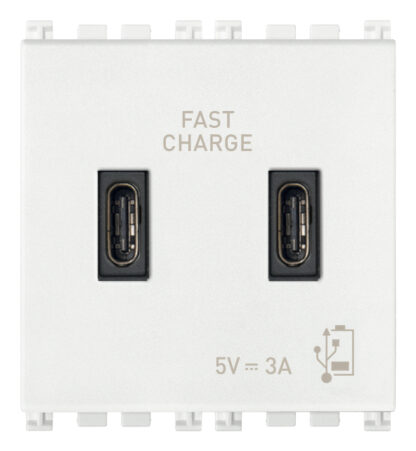 VIW19295.CC.B Alimentatore USB C+C 5V 3A 2M bianco
