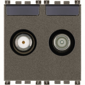 VIW19302.01.M Presa TV-RD-SAT diretta 2 uscite Metal