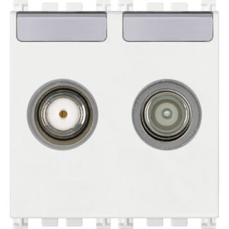 VIW19302.10.B Presa TV-RD-SAT passante 2 uscite bianco