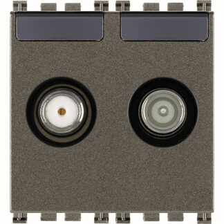 VIW19302.10.M Presa TV-RD-SAT passante 2 uscite Metal