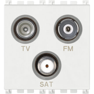 VIW19303.B Presa TV-FM-SAT diretta 3 uscite bianco