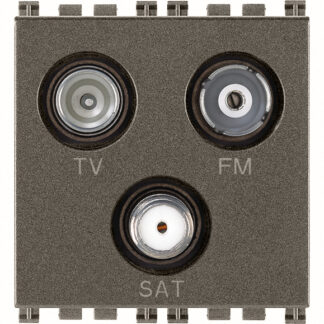 VIW19303.M Presa TV-FM-SAT diretta 3 uscite Metal