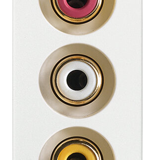 VIW19335.B Presa con 3 connettori RCA bianco