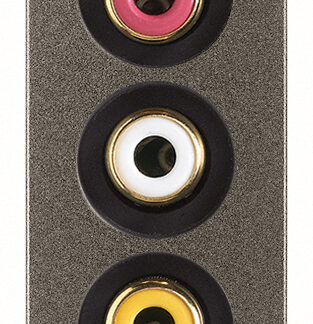 VIW19335.M Presa con 3 connettori RCA Metal