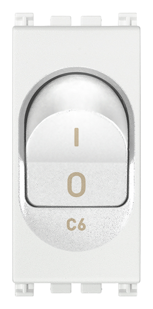 VIW19405.06.B Interruttore MT 1P+N C6 120-230V bianco
